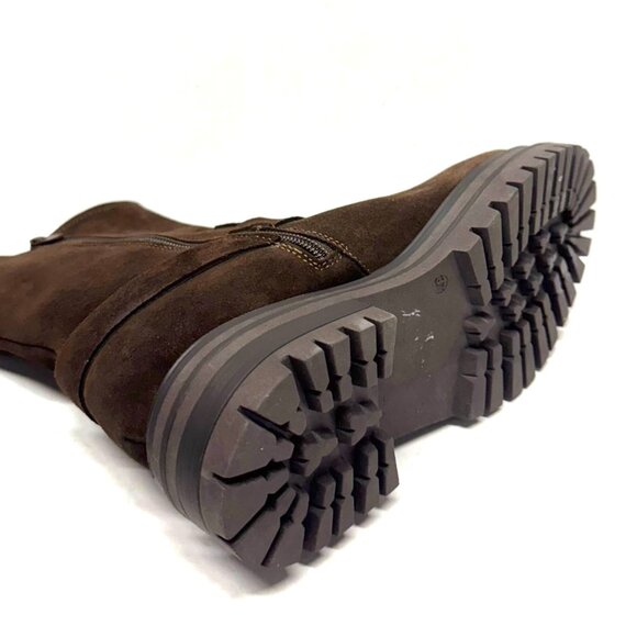 MIZ MOOZ SUEDE BOOTS SIDE ZIP BUCKLE 37EU/ 7US CHESTNUT Z-124 - Picture 5 of 5